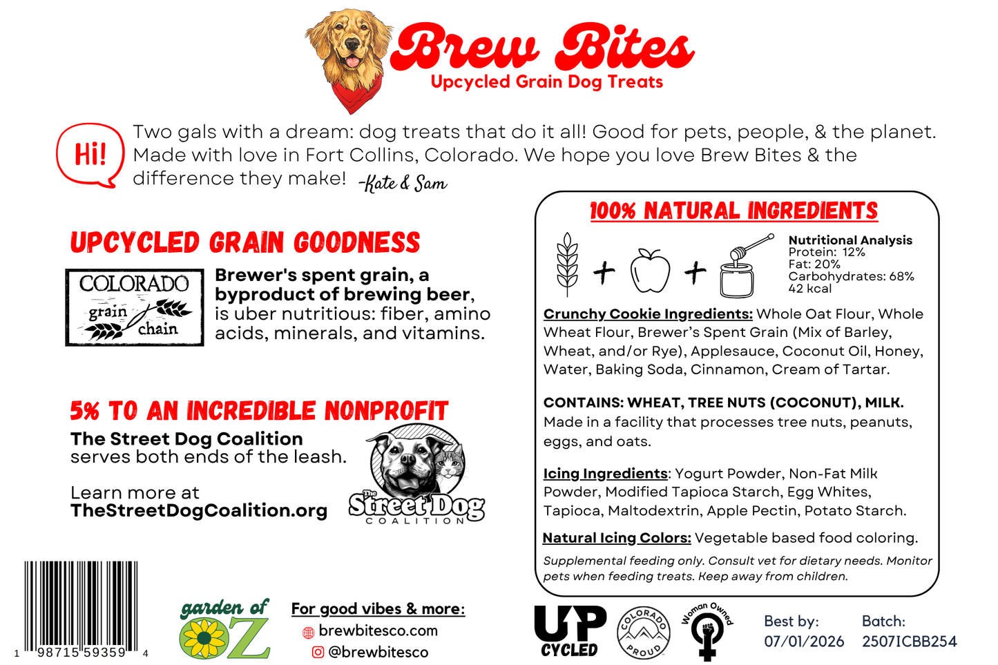 Colorado Heart Deluxe Pup Cookie